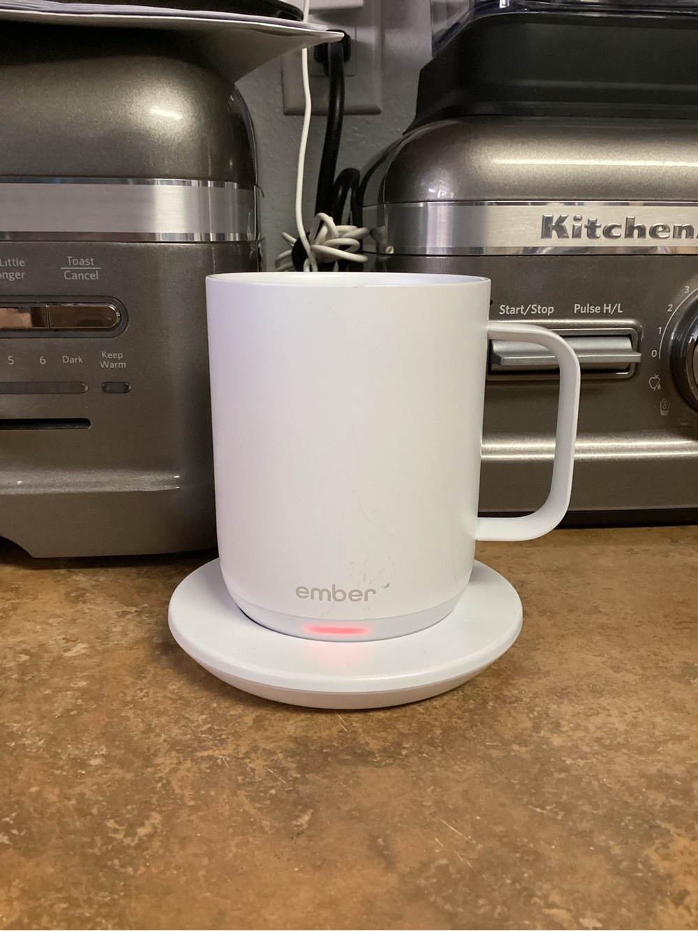 Ember White Temperature Control Smart Mug with Charging Coaster